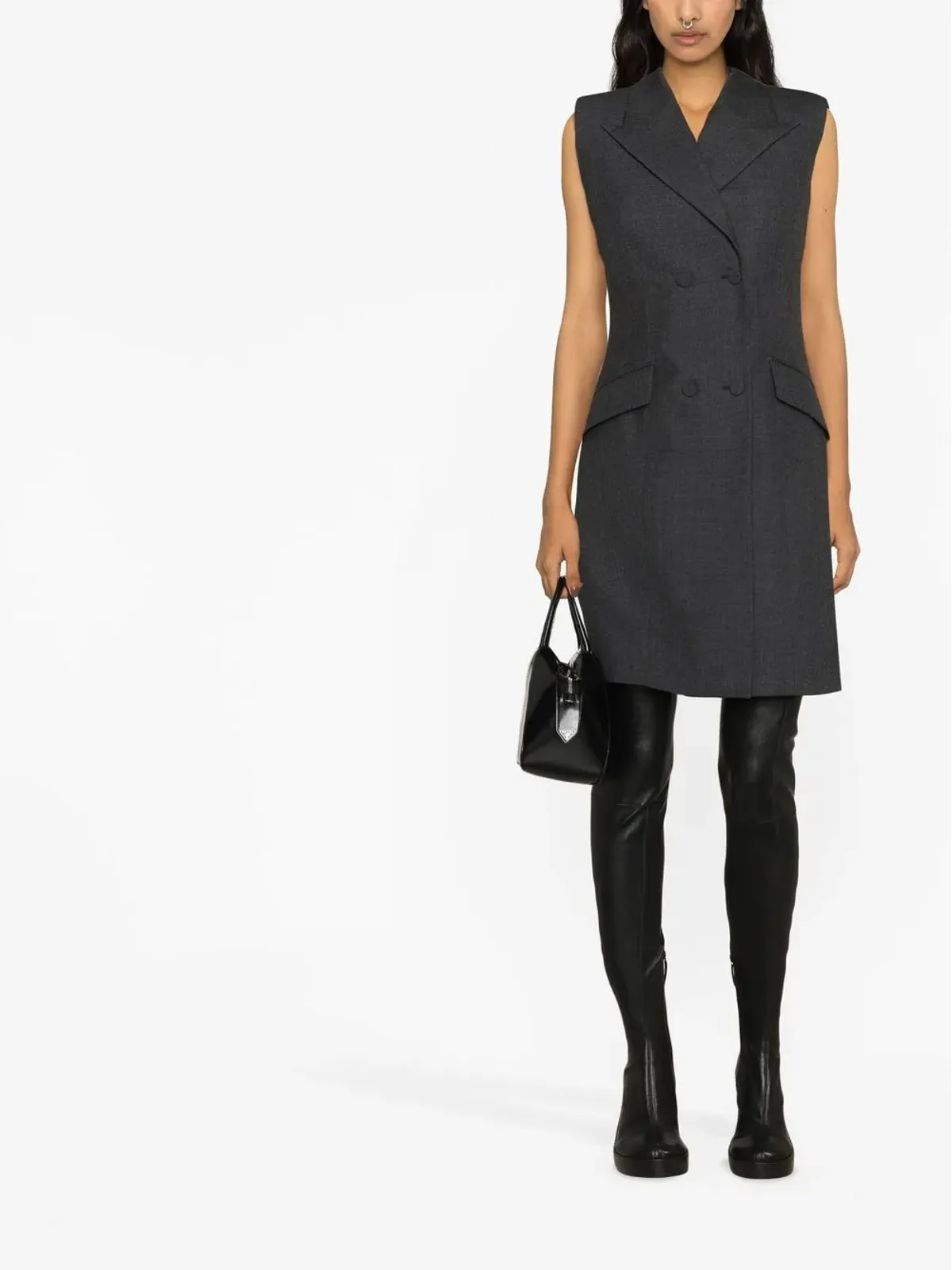 Givenchy ダブルブレスト タキシード風 ミニドレス - 画像2