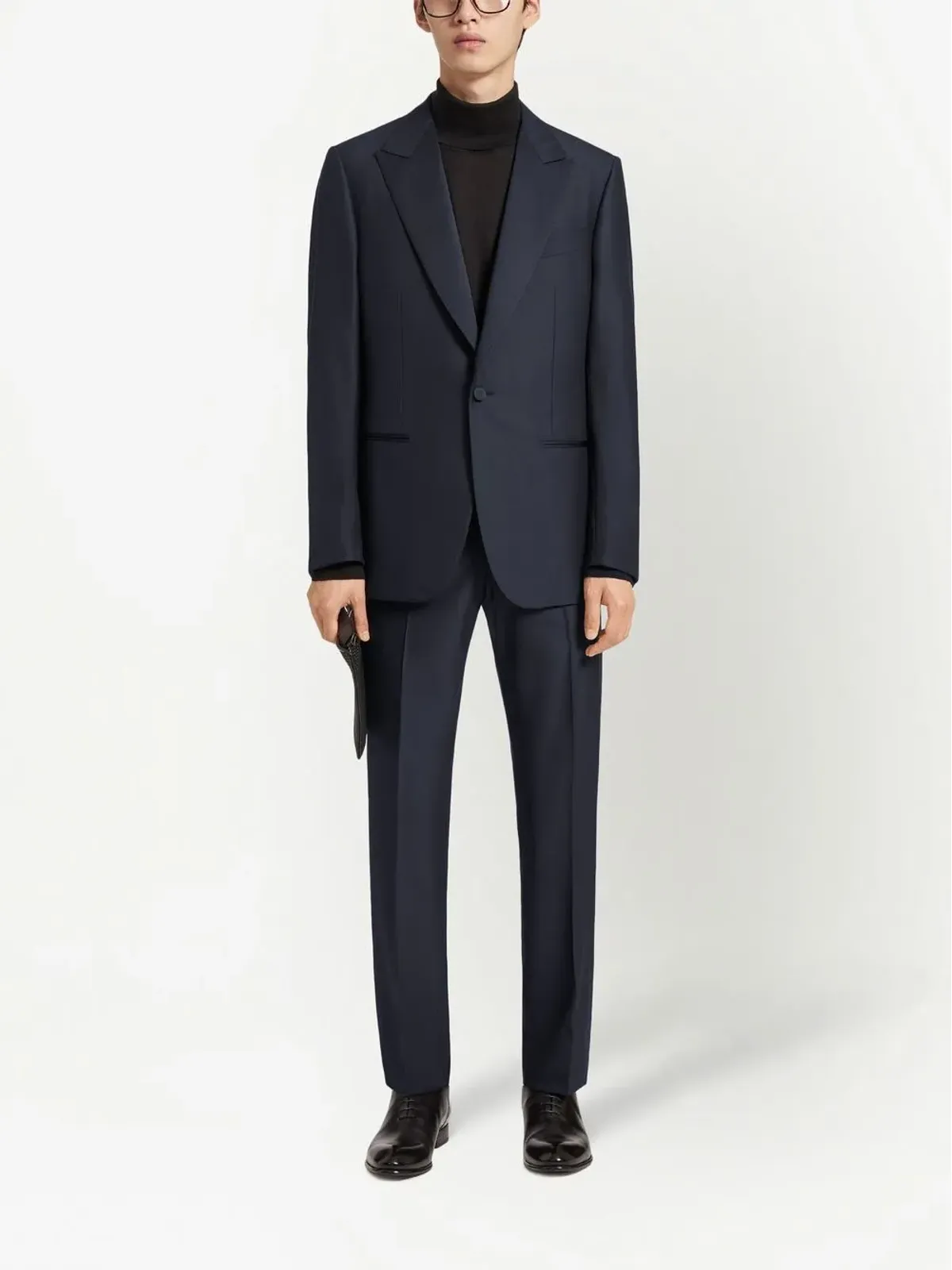 Zegna シングルブレスト ピークラペル スーツ - ブルー - 画像2