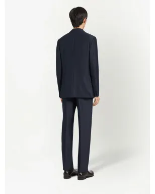 Zegna シングルブレスト ピークラペル スーツ - ブルー - サムネイル3