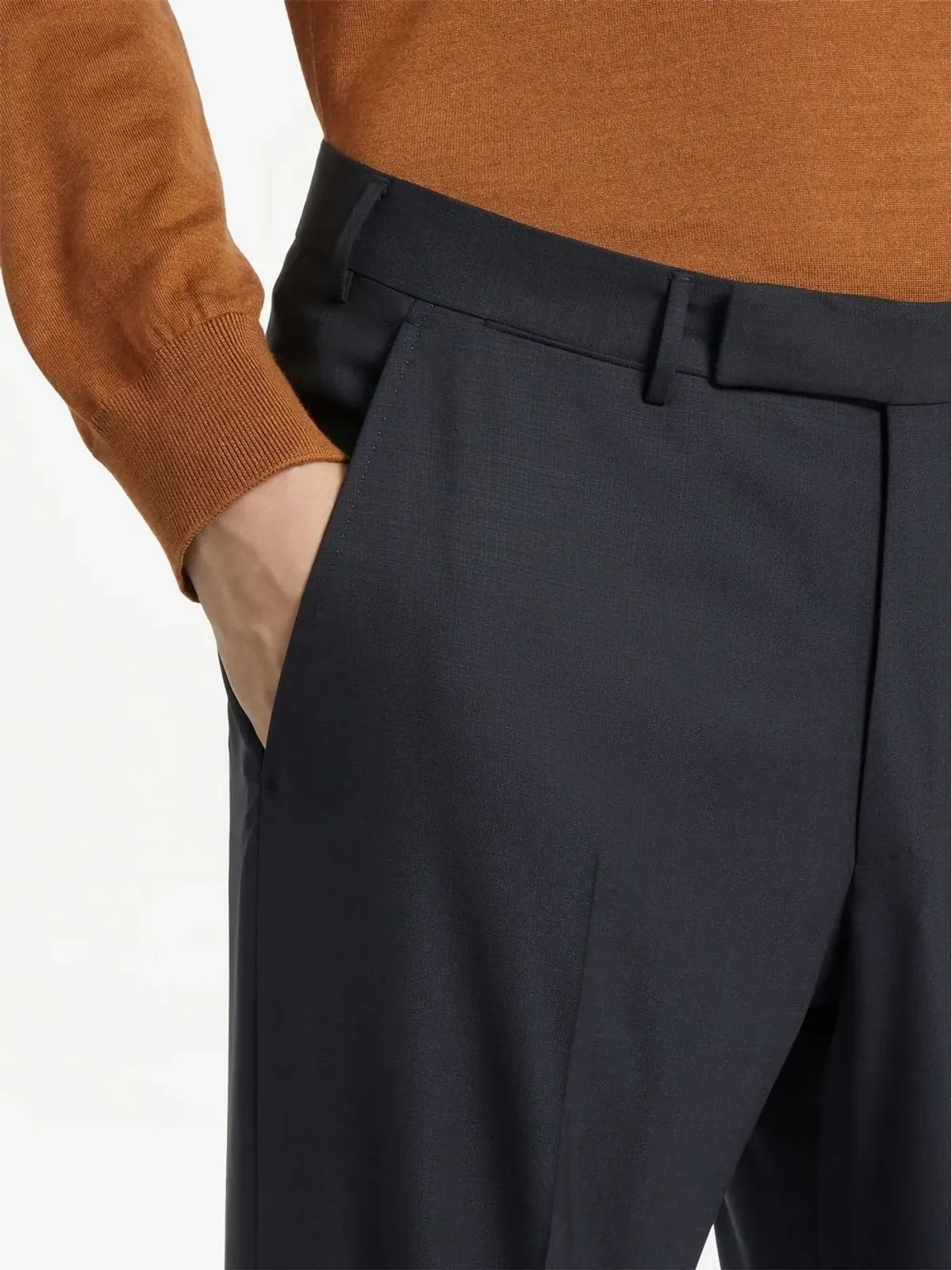 Zegna ハイパフォーマンス テーラード ウール パンツ - 画像4