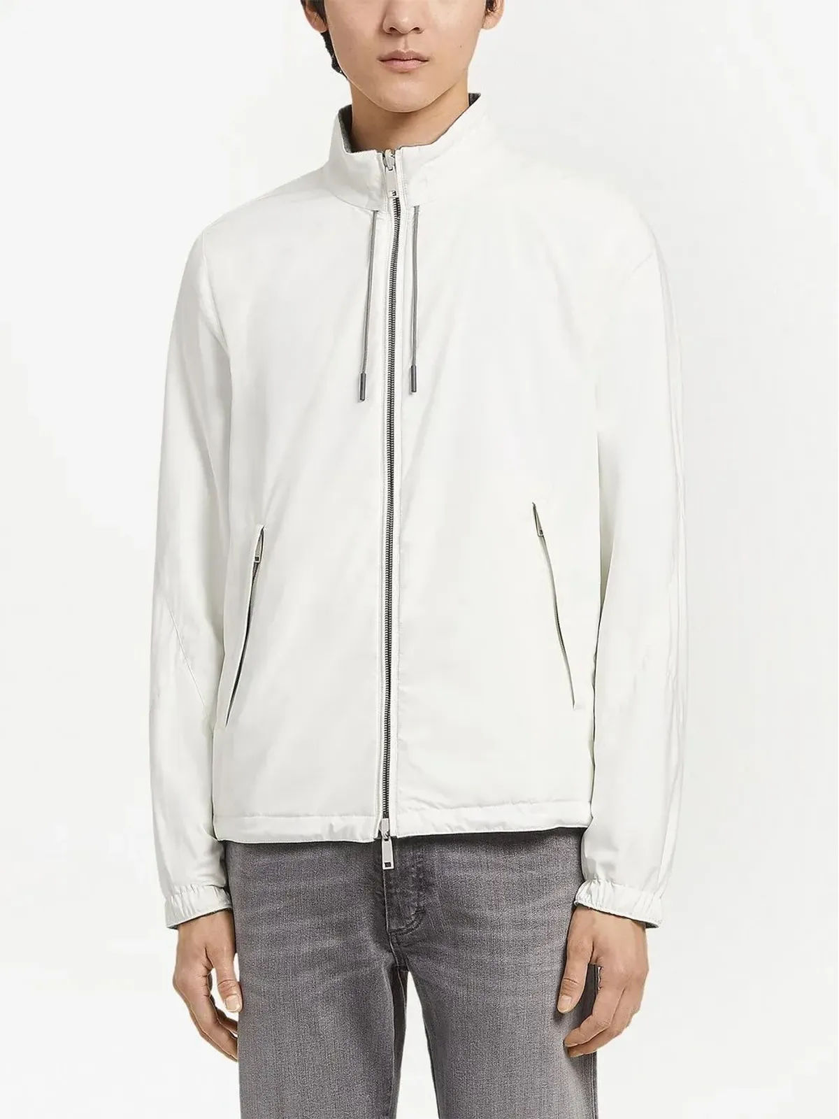 Zegna リバーシブルジップアップ ブルゾン - White - 画像3