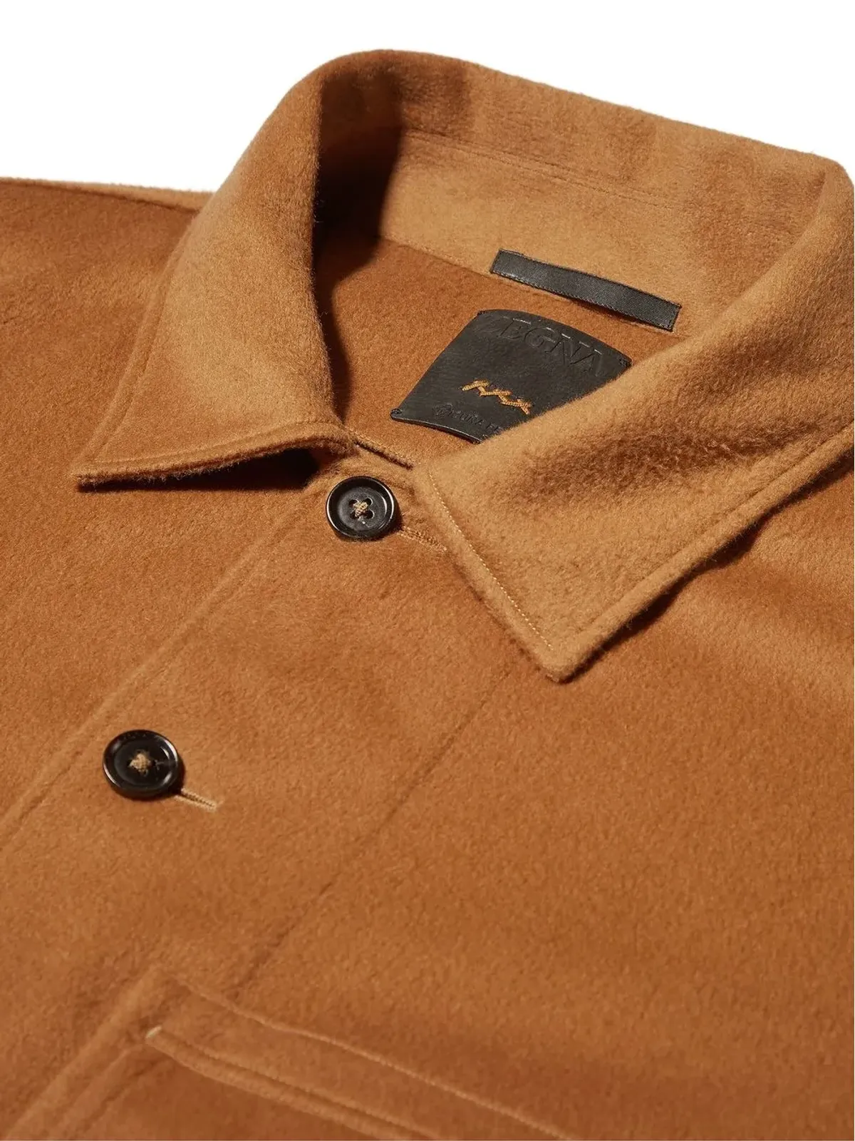 Zegna ヴィクーニャウール長袖シャツ - Brown - 画像5