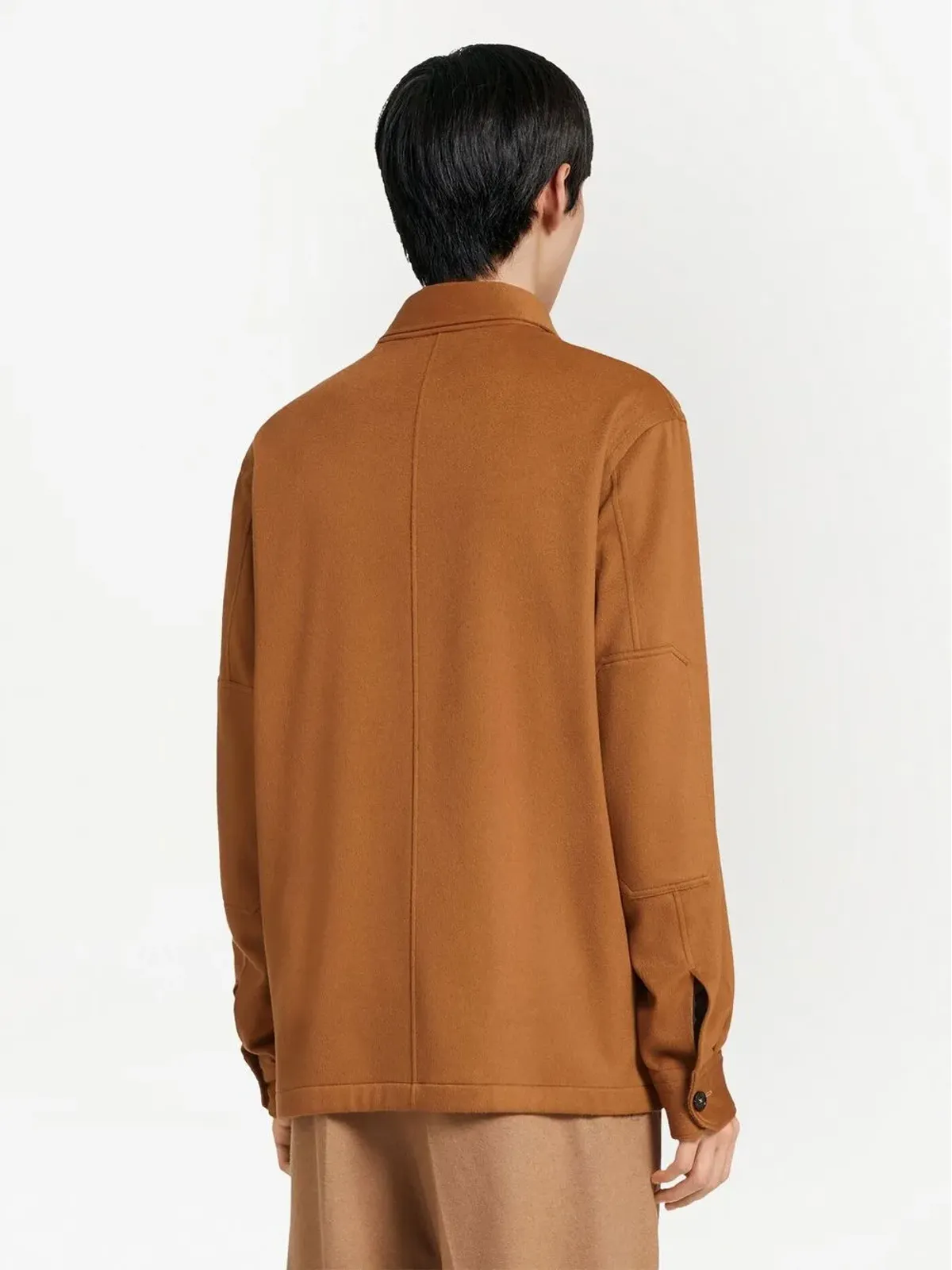 Zegna ヴィクーニャウール長袖シャツ - Brown - 画像4