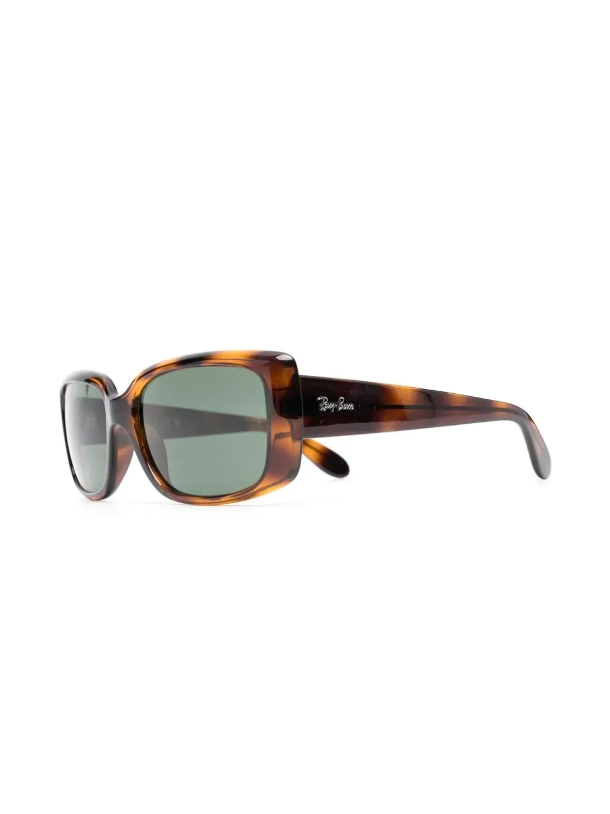 Ray-Ban 長方形フレームべっ甲風サングラス ブラウン - 画像2
