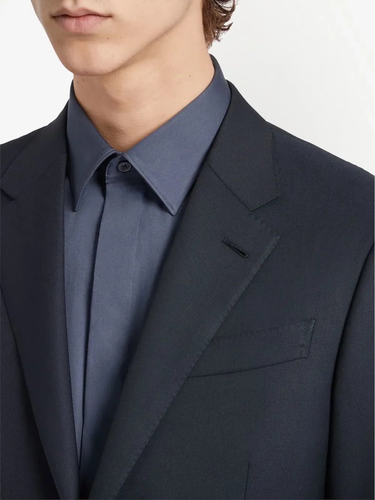 Zegna 15milmil15 シングルブレスト ウールスーツ ブルー - 画像5