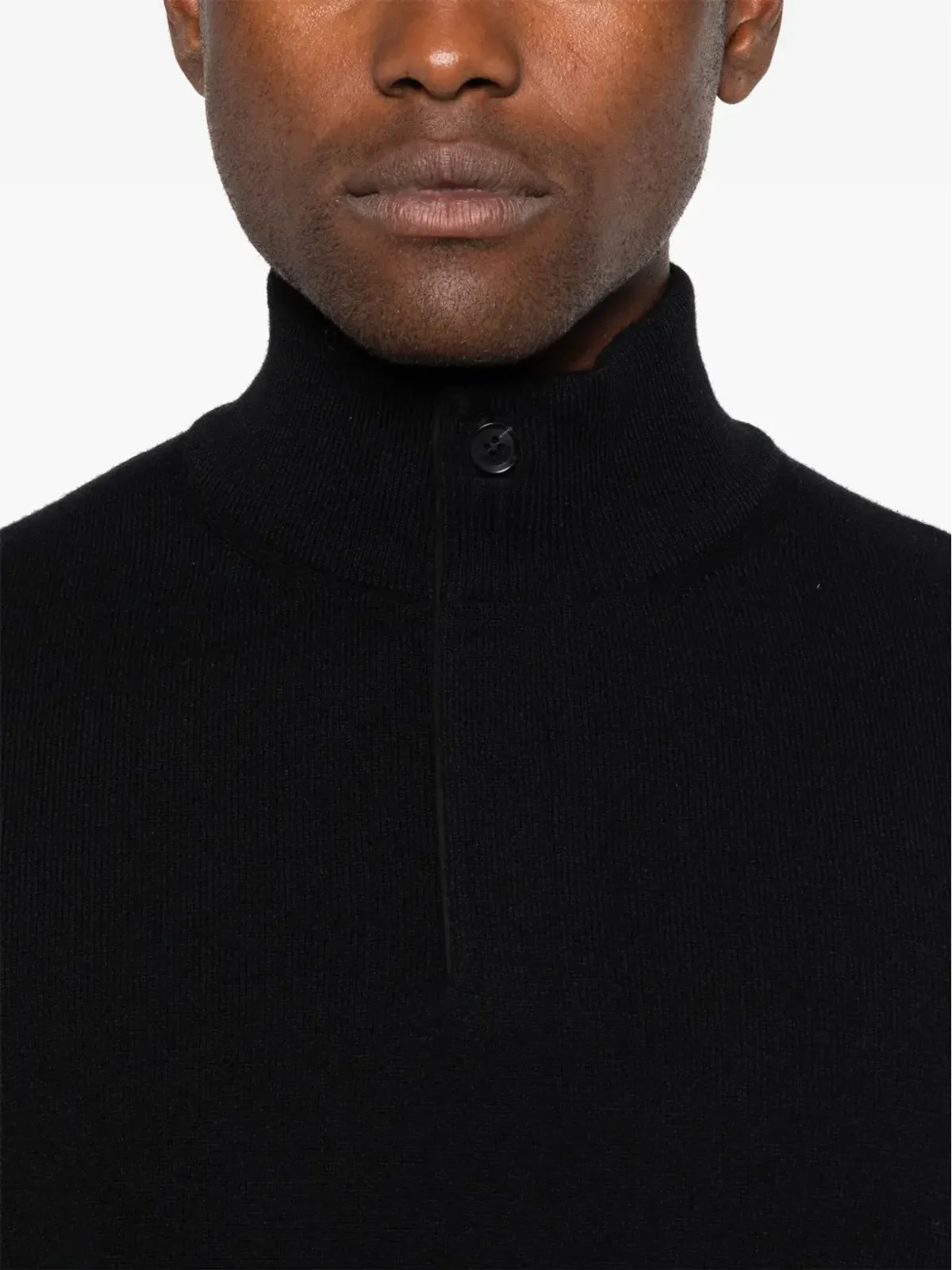 Zegna ブラック オアジ カシミヤ ジップモックネック セーター - 画像5
