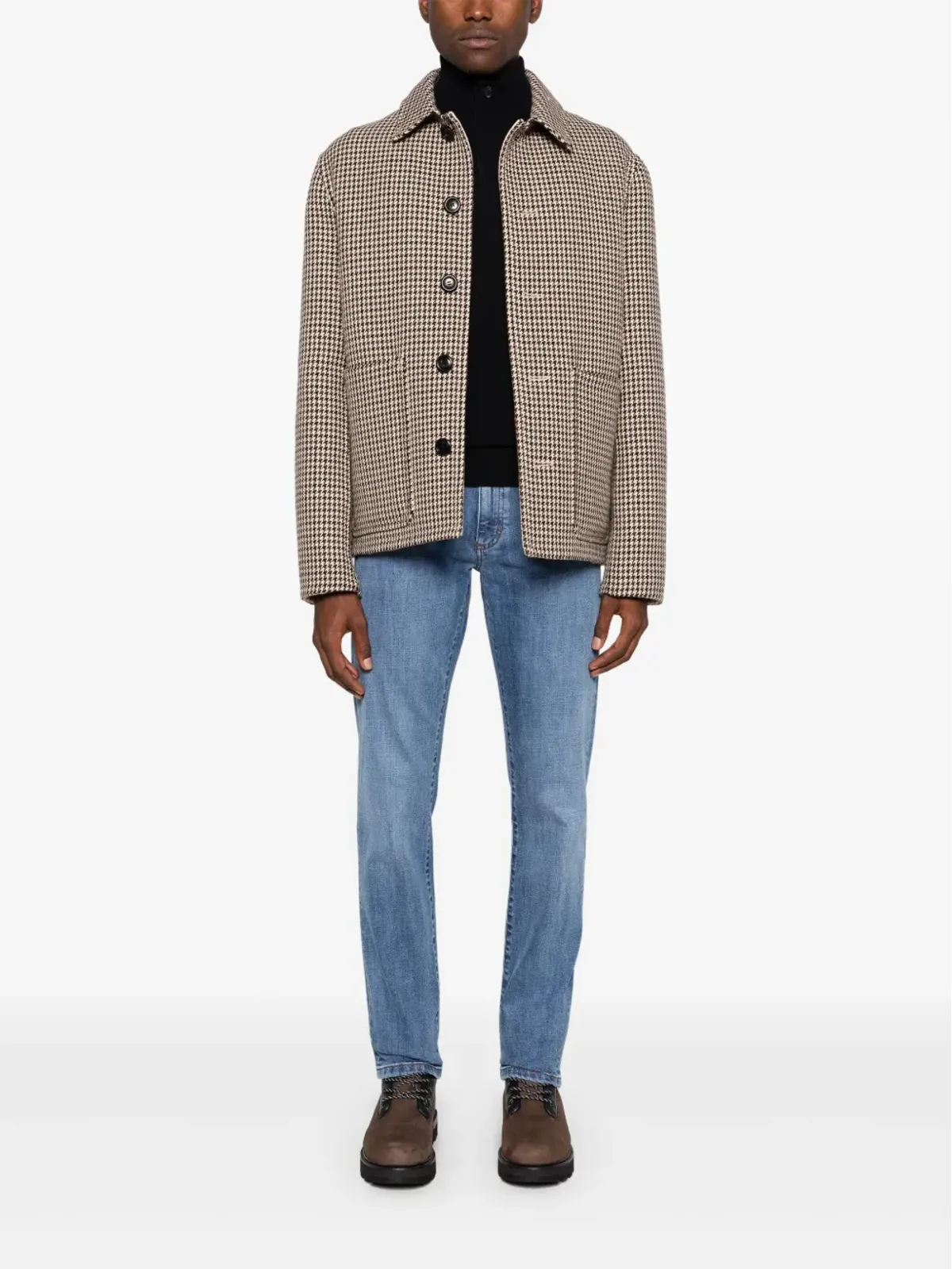 Zegna ブラック オアジ カシミヤ ジップモックネック セーター - 画像2
