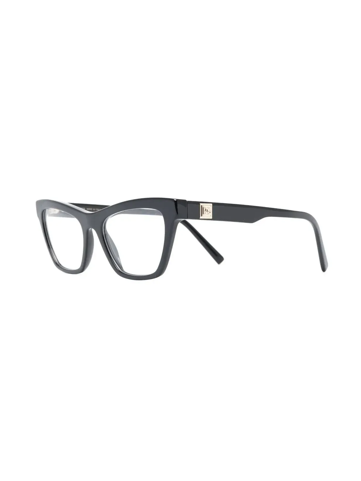 Dolce & Gabbana Eyewear ロゴプレート キャットアイフレーム眼鏡 - ブラック - 画像2