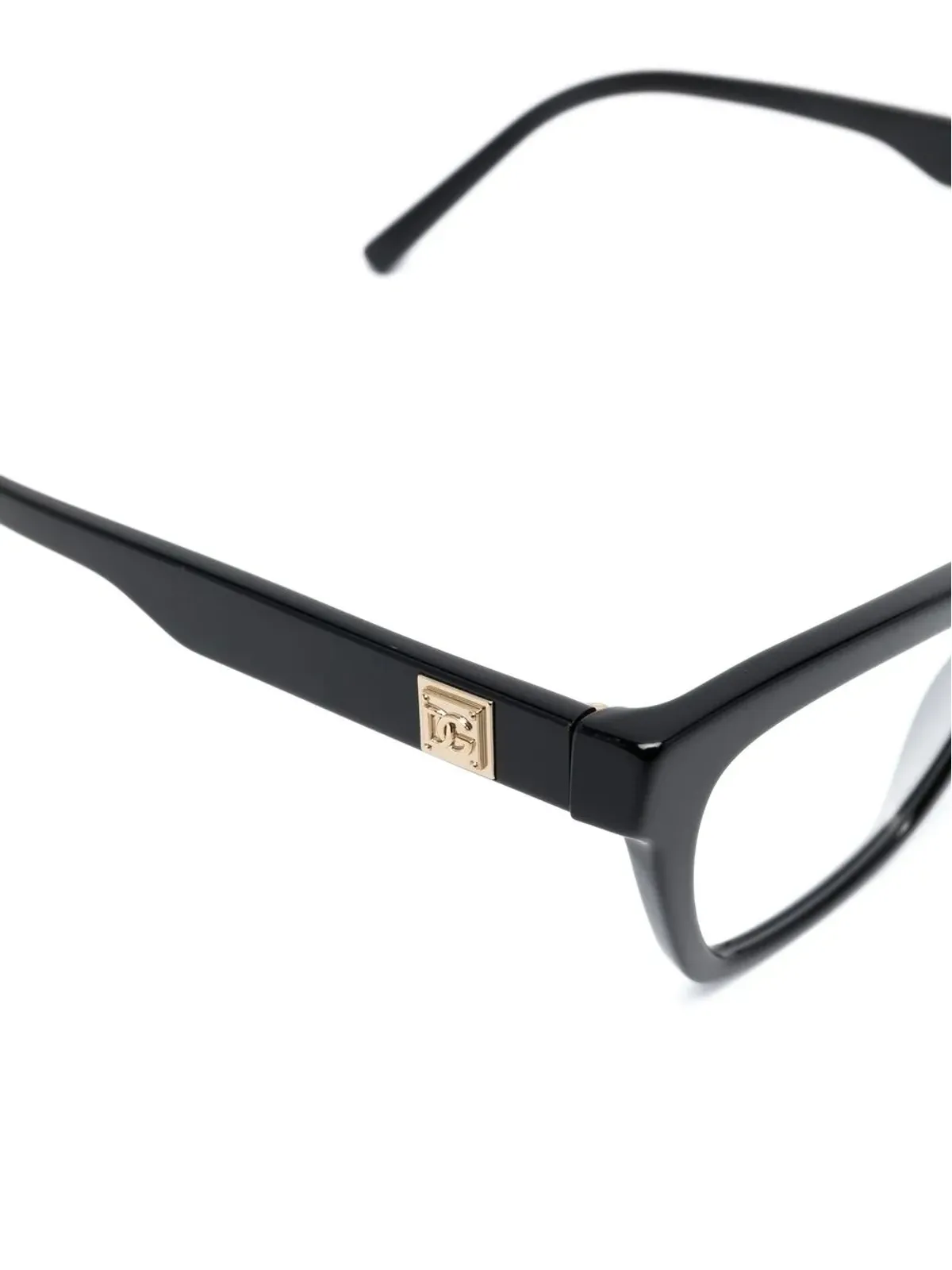 Dolce & Gabbana Eyewear ロゴプレート キャットアイフレーム眼鏡 - ブラック - 画像3