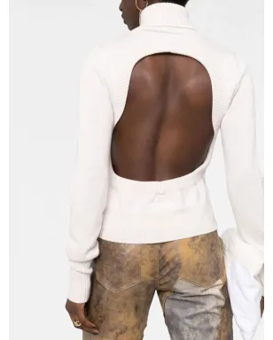 MM6 Maison Margiela オープンバック ロールネックトップ - サムネイル5
