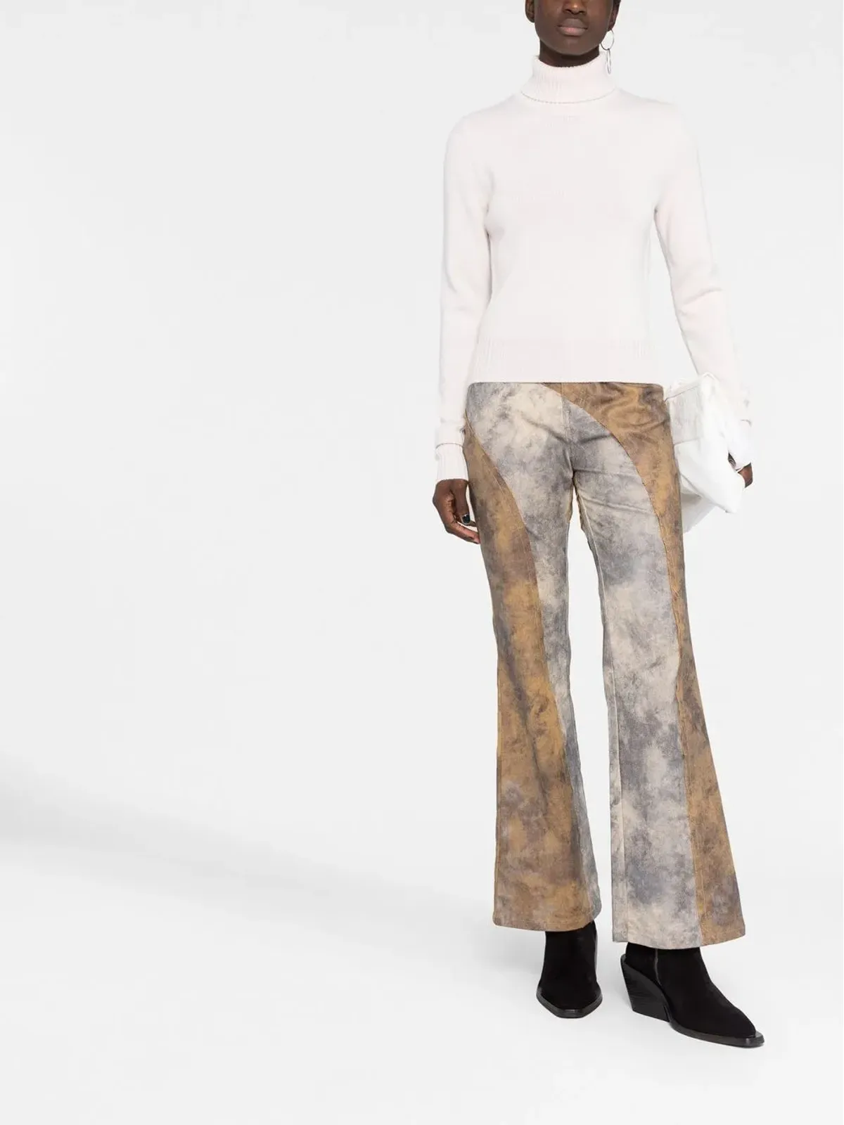 MM6 Maison Margiela オープンバック ロールネックトップ - 画像2