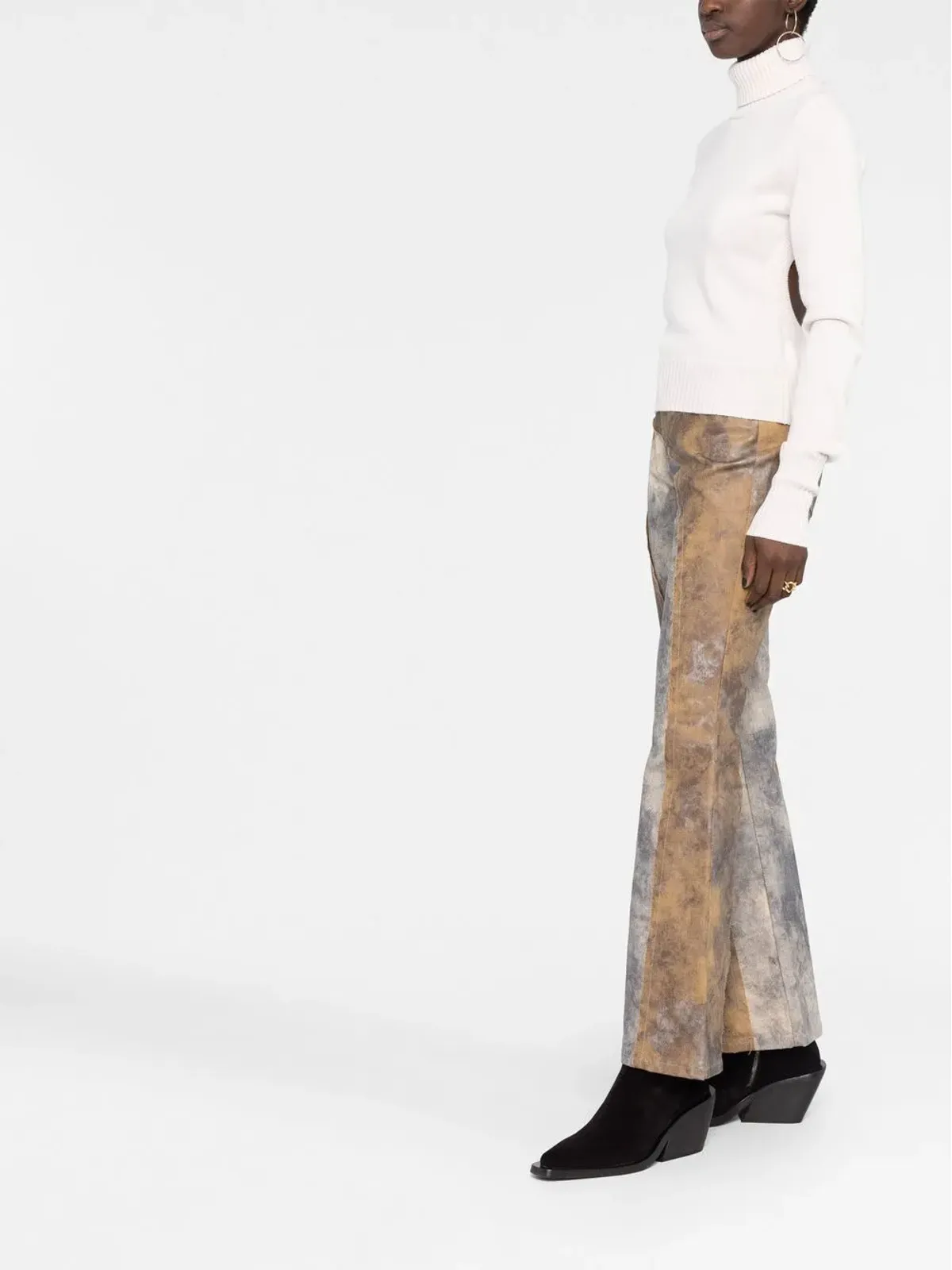 MM6 Maison Margiela オープンバック ロールネックトップ - 画像4