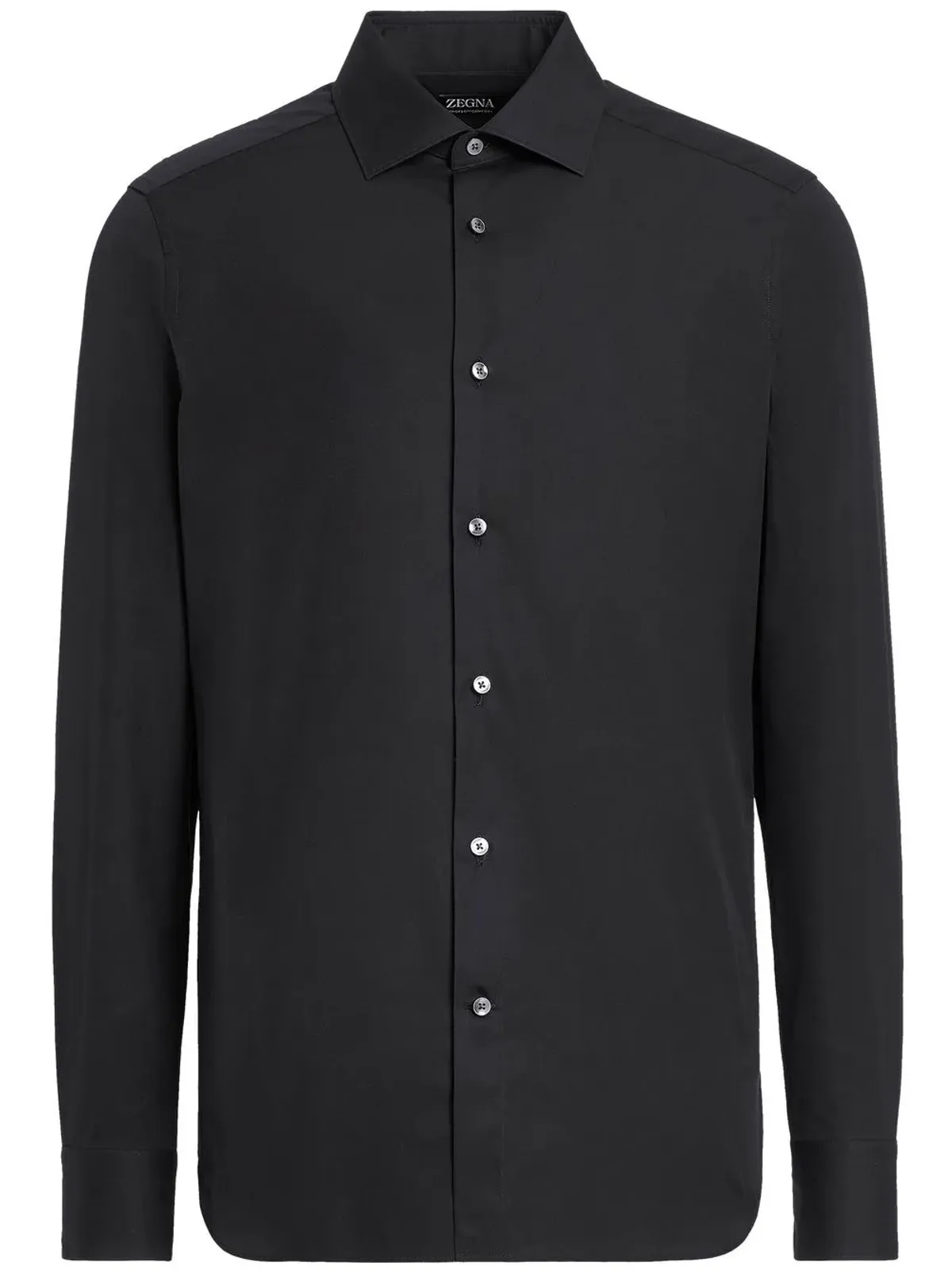 Zegna Trofeo コットンシャツ - ブラック - 画像1