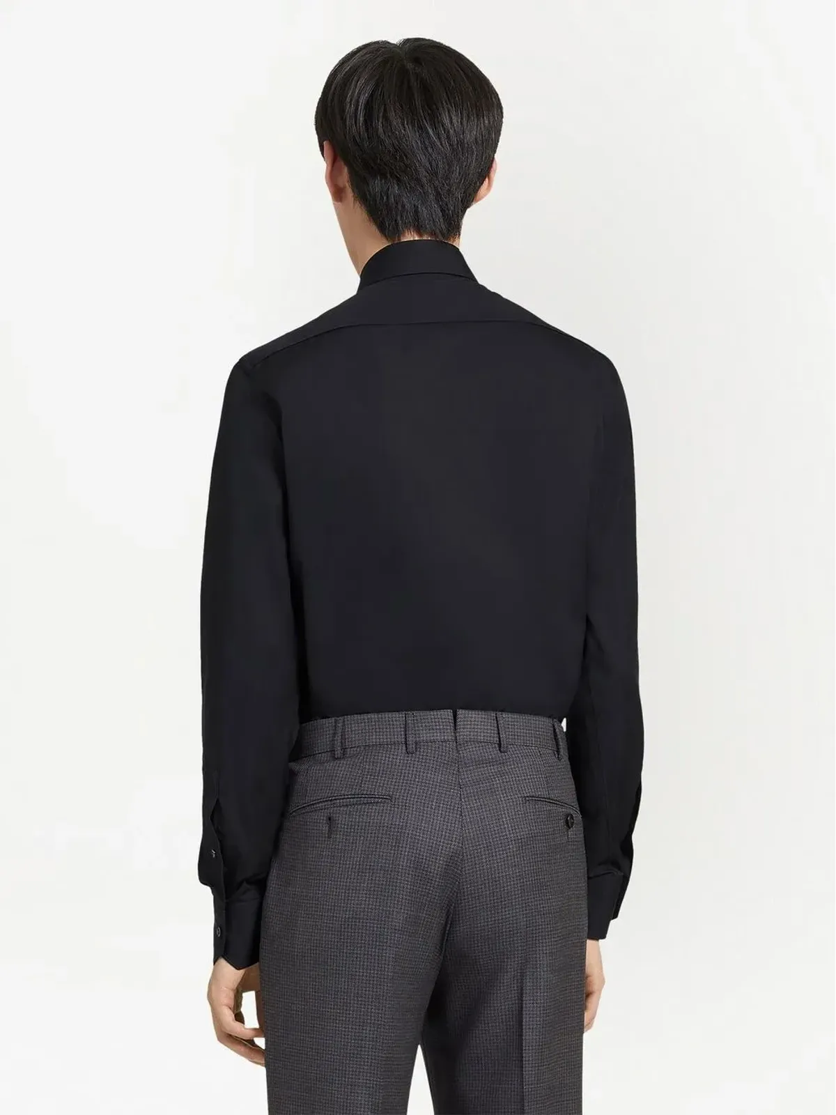 Zegna Trofeo コットンシャツ - ブラック - 画像3