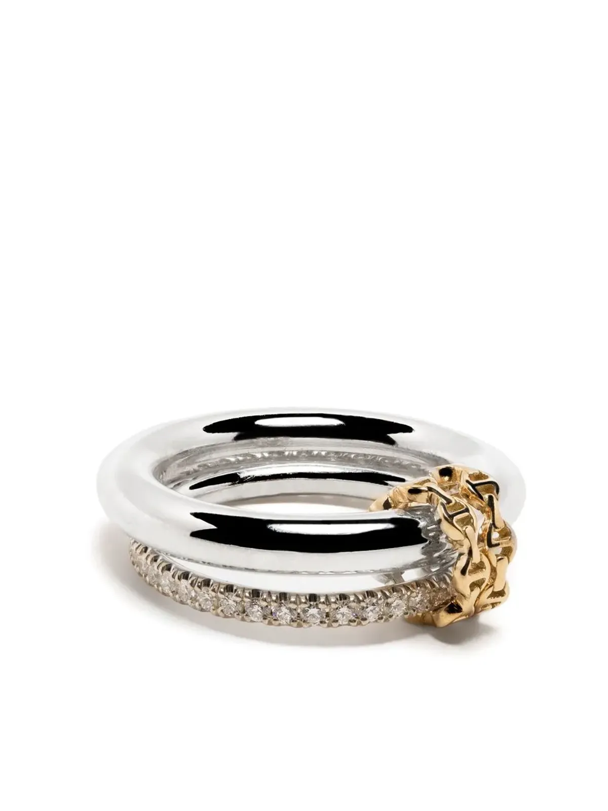 Spinelli Kilcollin × Hoorsenbuhs 18kt イエローゴールドとホワイトゴールド ダイヤモンド リング - シルバー - 画像1