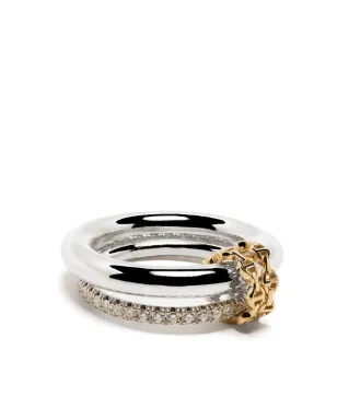 Spinelli Kilcollin × Hoorsenbuhs 18kt イエローゴールドとホワイトゴールド ダイヤモンド リング - シルバー - サムネイル1
