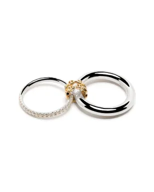 Spinelli Kilcollin × Hoorsenbuhs 18kt イエローゴールドとホワイトゴールド ダイヤモンド リング - シルバー - サムネイル3