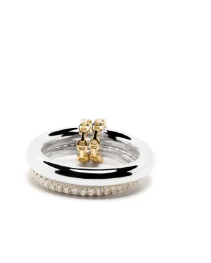 Spinelli Kilcollin × Hoorsenbuhs 18kt イエローゴールドとホワイトゴールド ダイヤモンド リング - シルバー - サムネイル4