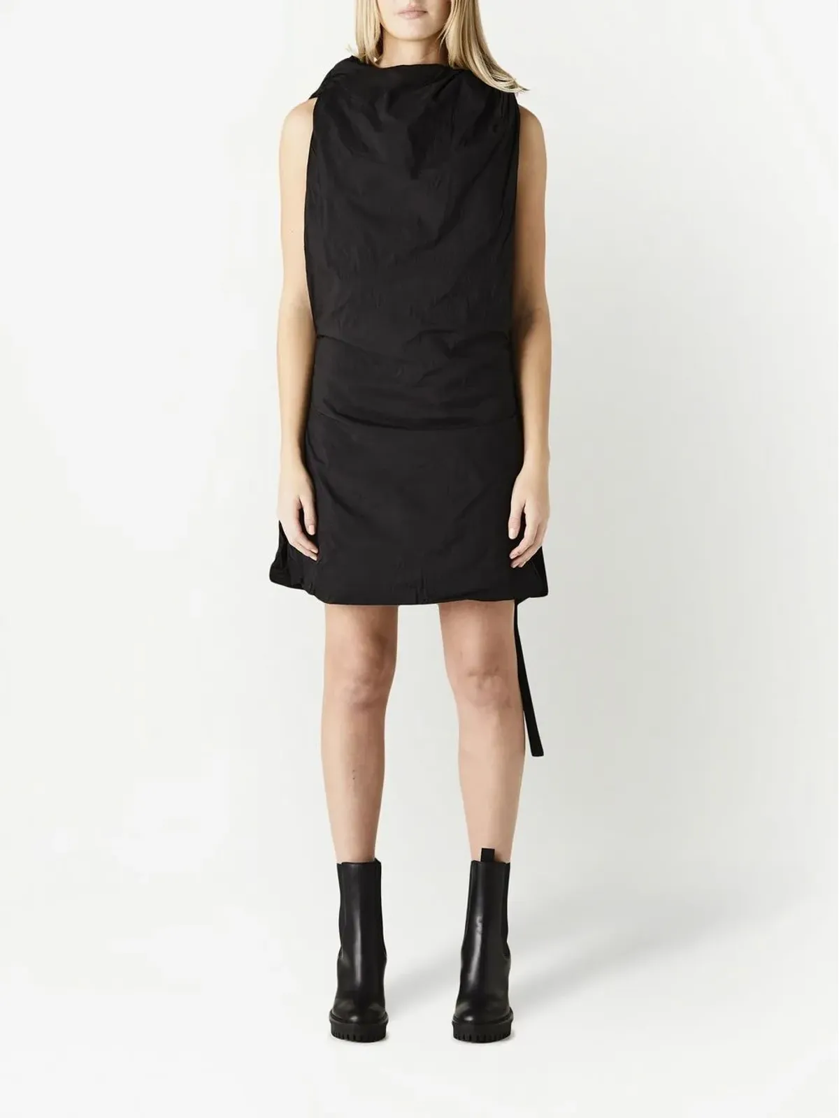 Rick Owens DRKSHDW ギャザー入りミニドレス - 画像2