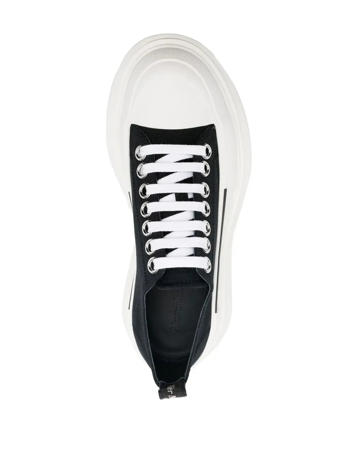 Alexander McQueen トレッドスリック レースアップスニーカー ブラック - 画像4
