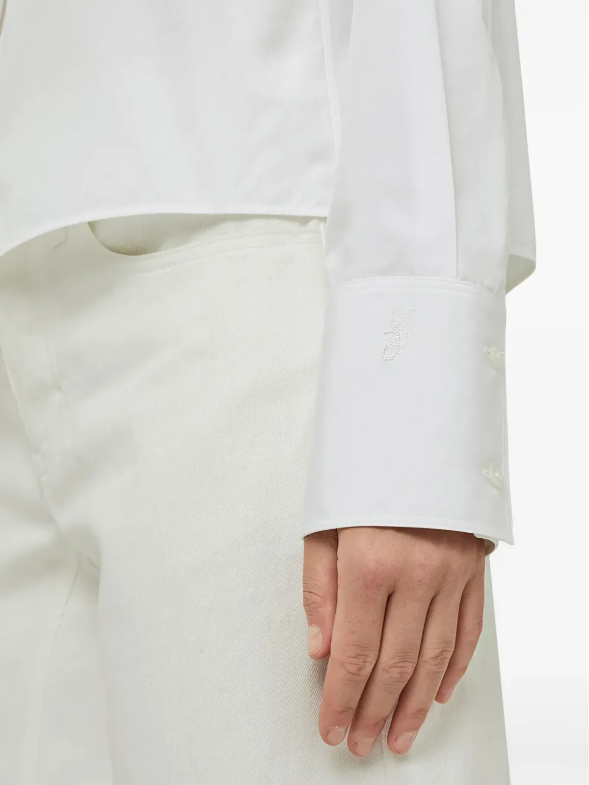 Jil Sander バンドカラーコットンシャツ - 画像5