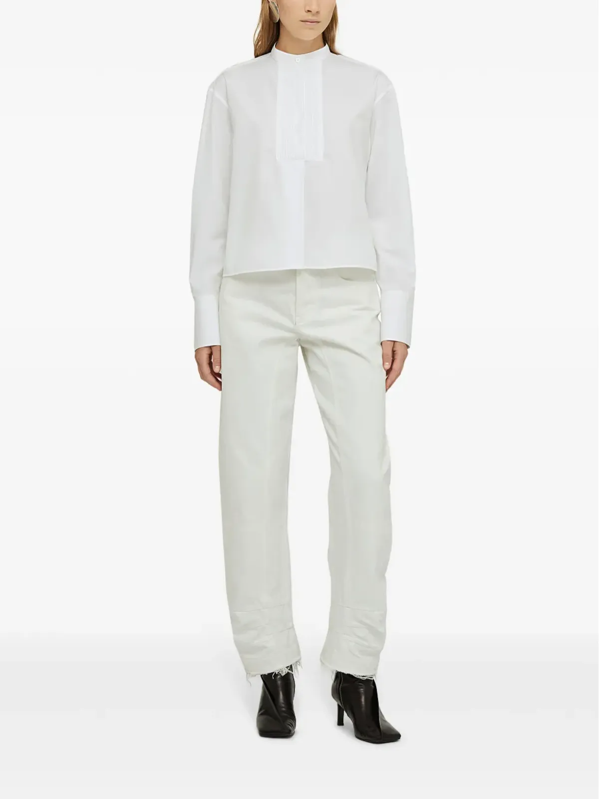 Jil Sander バンドカラーコットンシャツ - 画像2