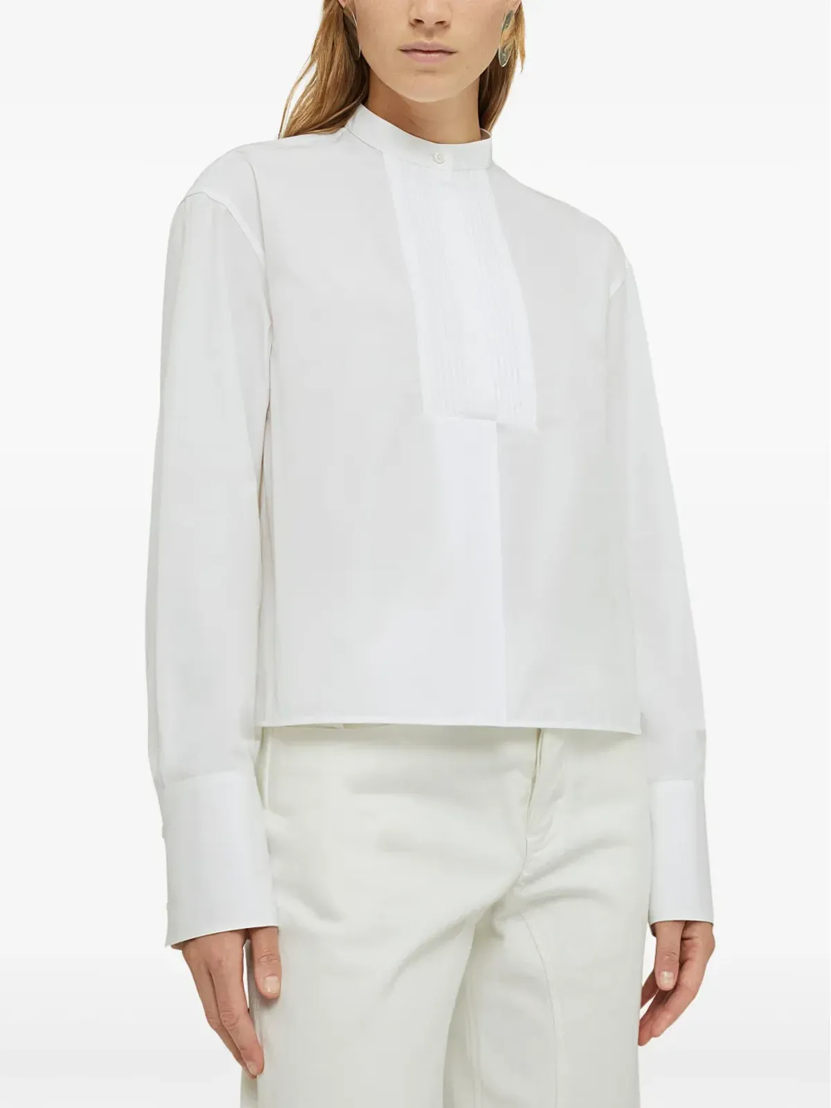 Jil Sander バンドカラーコットンシャツ - 画像3