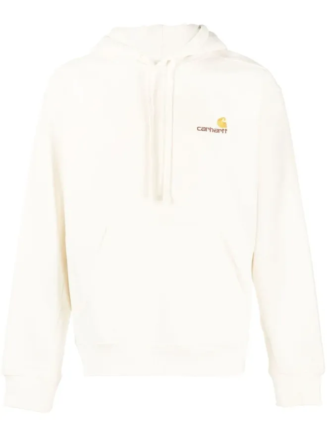Carhartt WIP Carhartt WIP American Script コットンフード付きパーカー - Neutralsの商品画像
