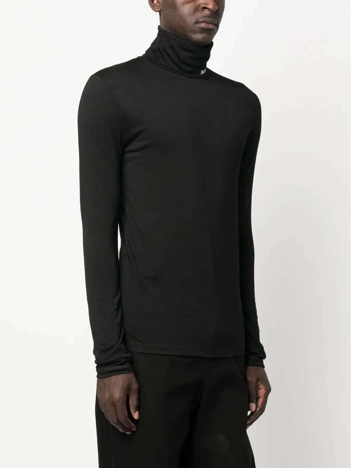 Jil Sander ロゴプリント ロールネック セーター - 画像3