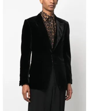 TOM FORD シングルブレストベルベットブレザー - サムネイル3