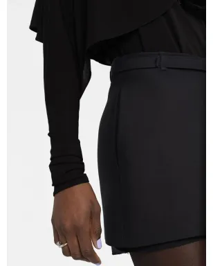 Saint Laurent 花柄クレープ長袖トップ - ブラック - サムネイル3
