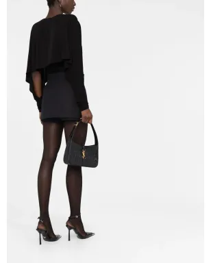 Saint Laurent 花柄クレープ長袖トップ - ブラック - サムネイル4