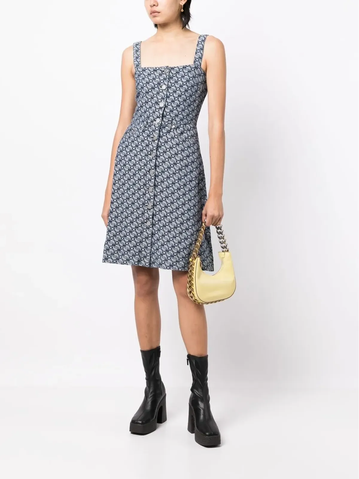 Stella McCartney ジャカードロゴ デニムドレス - 画像2