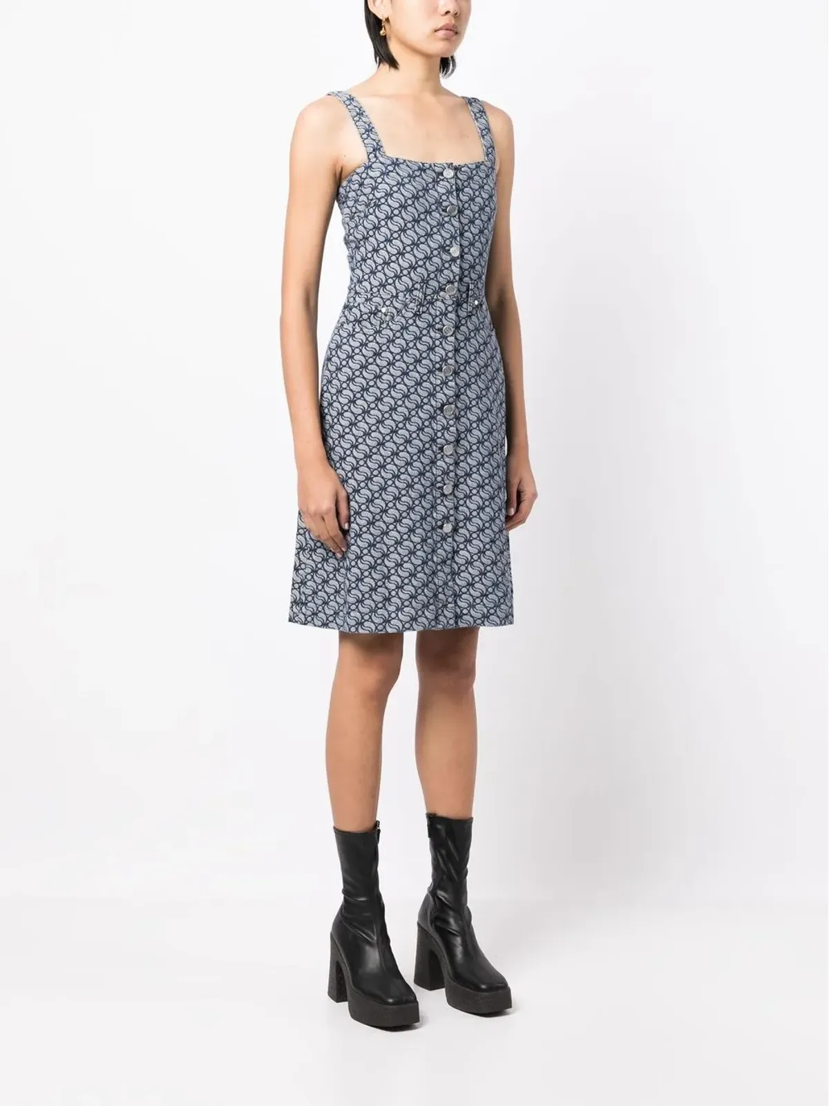 Stella McCartney ジャカードロゴ デニムドレス - 画像3