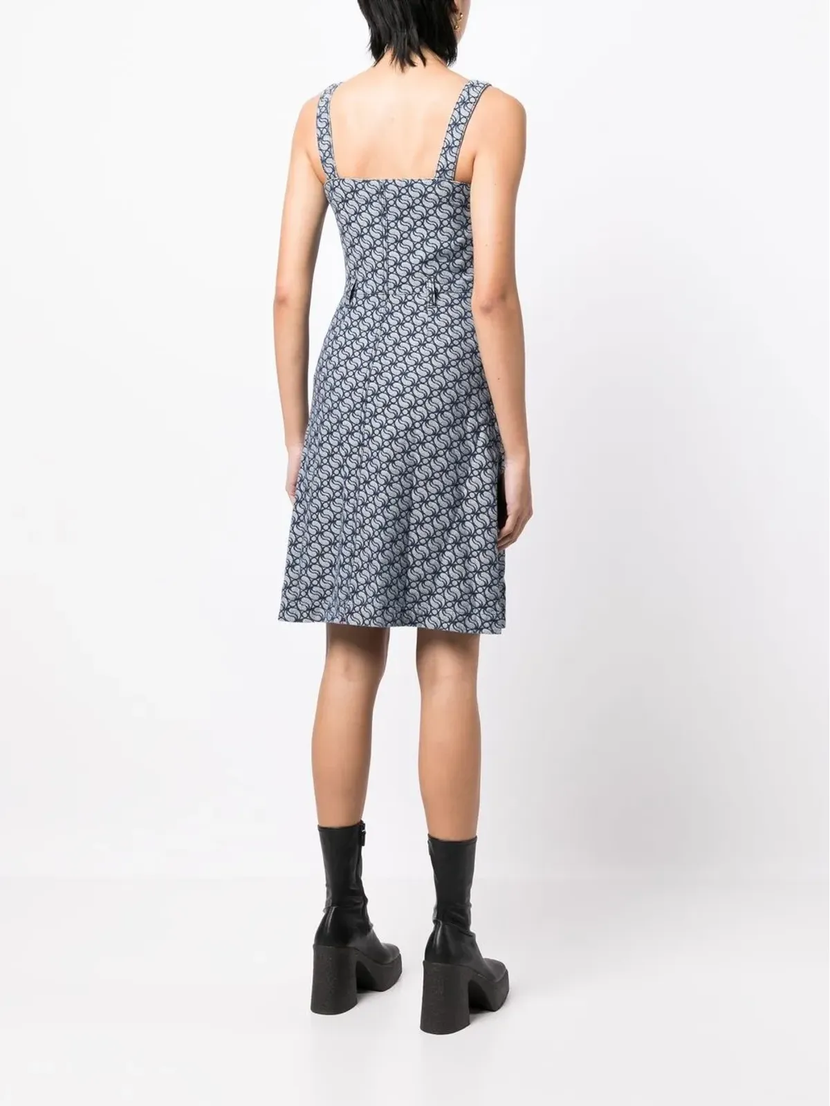 Stella McCartney ジャカードロゴ デニムドレス - 画像4