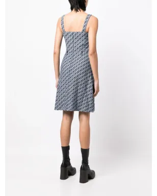 Stella McCartney ジャカードロゴ デニムドレス - サムネイル4
