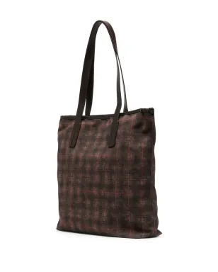 Leathersmith of London タータンチェック柄トートバッグ - サムネイル3