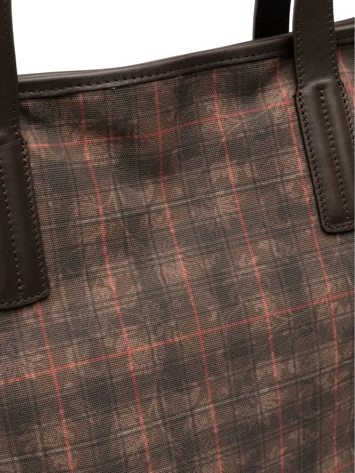Leathersmith of London タータンチェック柄トートバッグ - 画像4