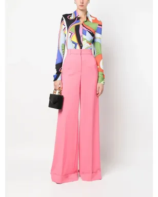 Moschino ハイウエスト パラッツォパンツ - ピンク - サムネイル2