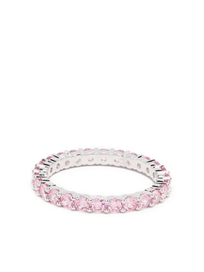 Swarovski Swarovski ラウンドカットジェム装飾リング - シルバーの商品画像