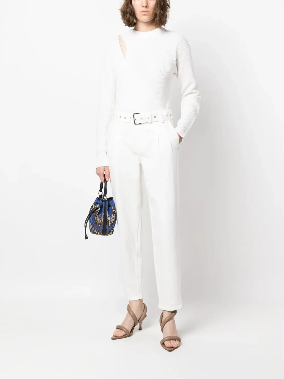 Michael Michael Kors プリーツディテールベルト付きジーンズ - 画像2