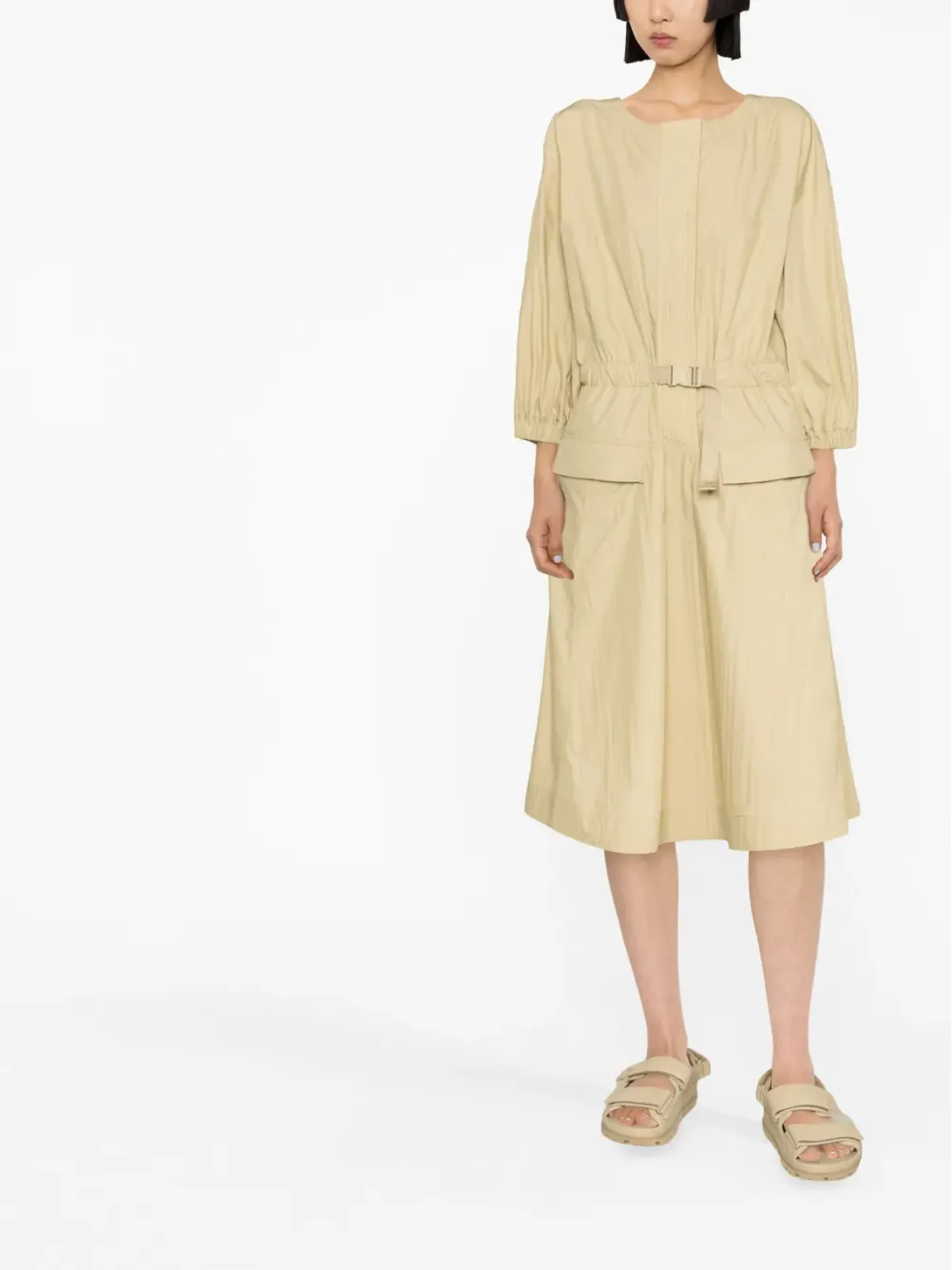 Moncler ベルテッドウェスト ミディドレス - 画像2