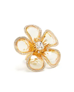 Swarovski フロレール カクテルリング ゴールド - サムネイル1