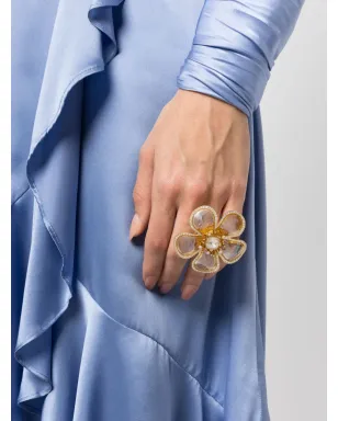Swarovski フロレール カクテルリング ゴールド - サムネイル2