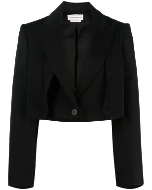 Alexander McQueen クロップドウールブレザー - サムネイル1