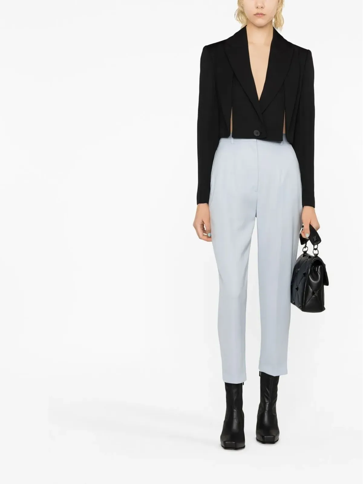 Alexander McQueen クロップドウールブレザー - 画像2
