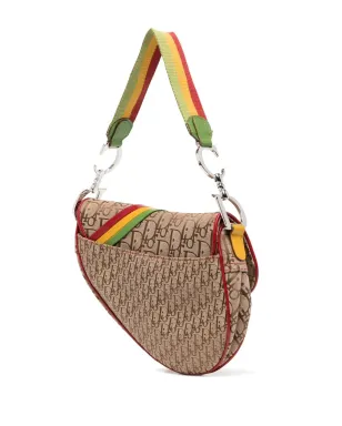 Christian Dior Pre-Owned 2004年製 Rastaライン サドルバッグ（ブラウン） - サムネイル3