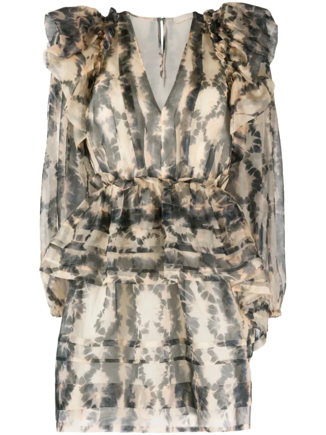 Ulla Johnson Ulla Johnson アデライド アブストラクトプリント シルク ミニドレスの商品画像