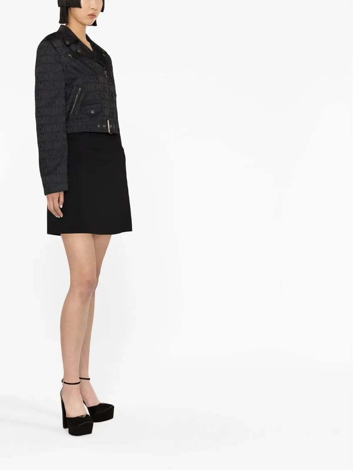 Moschino クロップドジップファスナー付きジャケット - 画像3