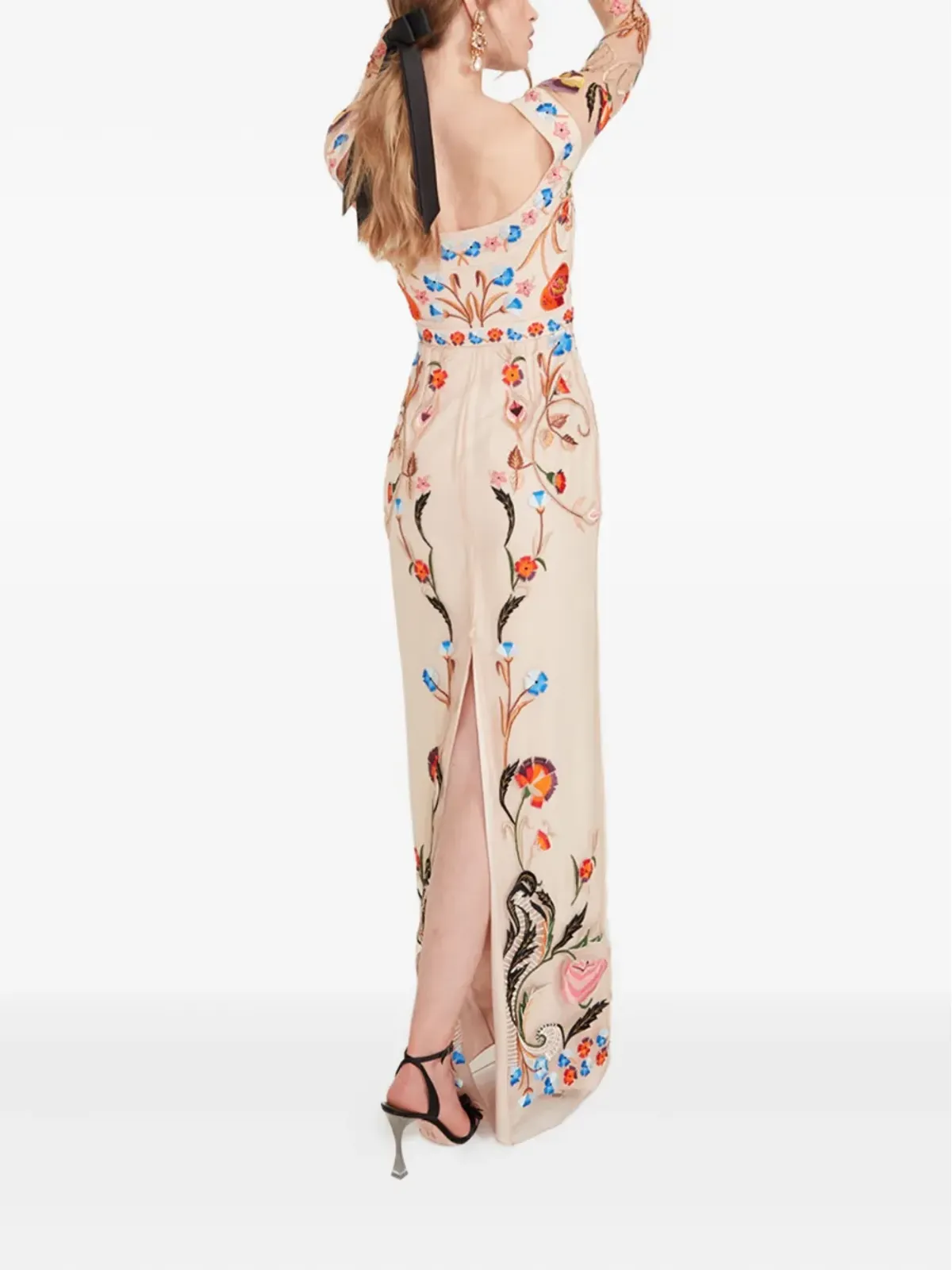 Temperley London トレド花柄刺繍ロングスリーブドレス - 画像4